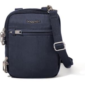 imageBaggallini Securtex Antitheft Mini Everything Crossbody Bag 63quotx825quot Rfid Locking Zippers ampamp Cutresistant StrapFrench Navy