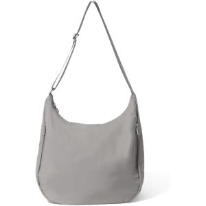 imageBaggallini Swift Hobo Crossbody Bag for Women  Lightweight 157quotx16quot Travel Purse Handbag Hobo BagBlite Silver Sand