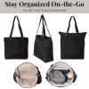 imageBaggallini Swift Tote Bag for Women  Lightweight 12x16 Nylon Zipped Travel Carry On Bag wLuggage SleeveBlite Black
