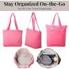 imageBaggallini Swift Tote Bag for Women  Lightweight 12x16 Nylon Zipped Travel Carry On Bag wLuggage SleeveBlite Bloom Pink