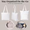 imageBaggallini Swift Tote Bag for Women  Lightweight 12x16 Nylon Zipped Travel Carry On Bag wLuggage SleeveBlite Bright White