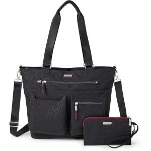 imageBaggallini Any Day Tote with RFID Phone WristletBlack Cheetah