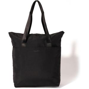 imageBaggallini Swift Tote Bag for Women  Lightweight 12x16 Nylon Zipped Travel Carry On Bag wLuggage SleeveBlite Black