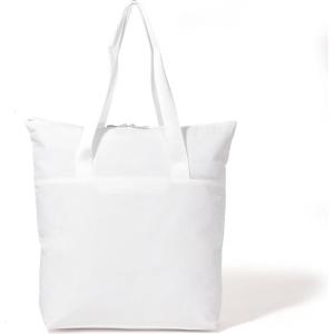 imageBaggallini Swift Tote Bag for Women  Lightweight 12x16 Nylon Zipped Travel Carry On Bag wLuggage SleeveBlite Bright White