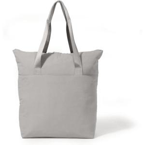 imageBaggallini Swift Tote Bag for Women  Lightweight 12x16 Nylon Zipped Travel Carry On Bag wLuggage SleeveBlite Silver Sand