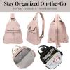 imageBaggallini Naples Convertible Small Daypack Sling Crossbody Portobello ShimmerBallet Pink