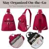 imageBaggallini Naples Convertible Small Daypack Sling Crossbody Portobello ShimmerBeet Red