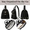 imageBaggallini Naples Convertible Small Daypack Sling Crossbody Portobello ShimmerBlack  Gold Hardware