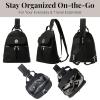 imageBaggallini Naples Convertible Small Daypack Sling Crossbody Portobello ShimmerBlack Cheetah Emboss