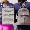 imageBaggallini Naples Convertible Small Daypack Sling Crossbody Portobello ShimmerBlack Zebra Emboss