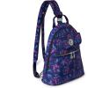 imageBaggallini Naples Convertible Small Daypack Sling Crossbody Portobello ShimmerNavy Garden