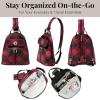 imageBaggallini Naples Convertible Small Daypack Sling Crossbody Portobello ShimmerRed Buffalo Plaid
