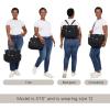 imageBaggallini 3in1 Convertible Backpack Handbag 15x12 Lightweight Travel Bag Crossbody Zippered Tote WRFID Phone WristletBlack Cheetah