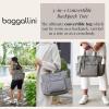 imageBaggallini 3in1 Convertible Backpack Handbag 15x12 Lightweight Travel Bag Crossbody Zippered Tote WRFID Phone WristletBlack Cheetah