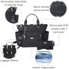 imageBaggallini 3in1 Convertible Backpack Handbag 15x12 Lightweight Travel Bag Crossbody Zippered Tote WRFID Phone WristletBlack Cheetah