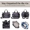 imageBaggallini 3in1 Convertible Backpack Handbag 15x12 Lightweight Travel Bag Crossbody Zippered Tote WRFID Phone WristletBlack Hydrangea
