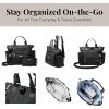 imageBaggallini 3in1 Convertible Backpack Handbag 15x12 Lightweight Travel Bag Crossbody Zippered Tote WRFID Phone WristletBlack Zebra