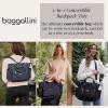 imageBaggallini 3in1 Convertible Backpack Handbag 15x12 Lightweight Travel Bag Crossbody Zippered Tote WRFID Phone WristletPink Blossom