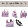 imageBaggallini 3in1 Convertible Backpack Handbag 15x12 Lightweight Travel Bag Crossbody Zippered Tote WRFID Phone WristletPink Blossom