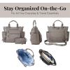 imageBaggallini 3in1 Convertible Backpack Handbag 15x12 Lightweight Travel Bag Crossbody Zippered Tote WRFID Phone WristletSterling Shimmer