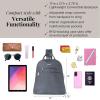 imageBaggallini Essential Mini Backpack Purse for Women  Builtin RFID Card Holder  Convertible Sling Bag with Adjustable Shoulder StrapCharcoal Gray
