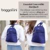 imageBaggallini Essential Mini Backpack Purse for Women  Builtin RFID Card Holder  Convertible Sling Bag with Adjustable Shoulder StrapMulberry