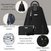 imageBaggallini Metro Backpack with RFID Phone Wristlet  9x11 Convertible Sling Bag for Women with Adjustable Shoulder StrapsBlack