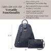 imageBaggallini Metro Backpack with RFID Phone Wristlet  9x11 Convertible Sling Bag for Women with Adjustable Shoulder StrapsFrench Navy