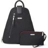 imageBaggallini Metro Backpack with RFID Phone Wristlet  9x11 Convertible Sling Bag for Women with Adjustable Shoulder StrapsBlack Cheetah