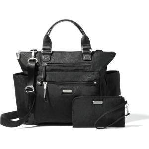 imageBaggallini 3in1 Convertible Backpack Handbag 15x12 Lightweight Travel Bag Crossbody Zippered Tote WRFID Phone WristletBlack Zebra