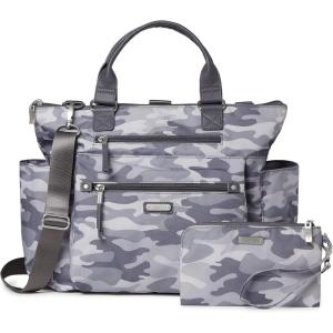 imageBaggallini 3in1 Convertible Backpack Handbag 15x12 Lightweight Travel Bag Crossbody Zippered Tote WRFID Phone WristletGrey Camo Print