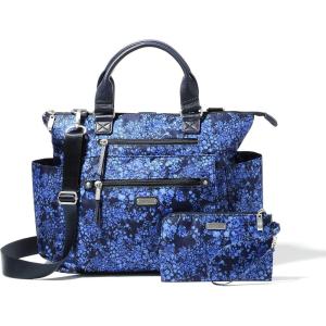 imageBaggallini 3in1 Convertible Backpack Handbag 15x12 Lightweight Travel Bag Crossbody Zippered Tote WRFID Phone WristletInk Hydrangea