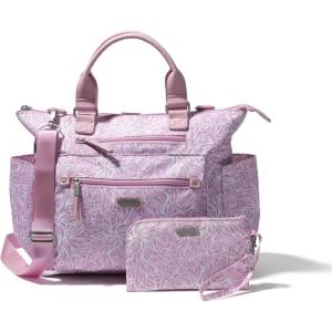 imageBaggallini 3in1 Convertible Backpack Handbag 15x12 Lightweight Travel Bag Crossbody Zippered Tote WRFID Phone WristletPink Blossom