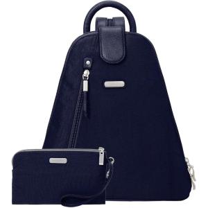 imageBaggallini Metro Backpack with RFID Phone Wristlet  9x11 Convertible Sling Bag for Women with Adjustable Shoulder StrapsNavy