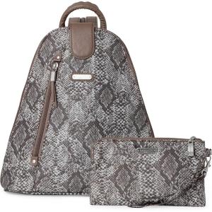 imageBaggallini Metro Backpack with RFID Phone Wristlet  9x11 Convertible Sling Bag for Women with Adjustable Shoulder StrapsTan Python