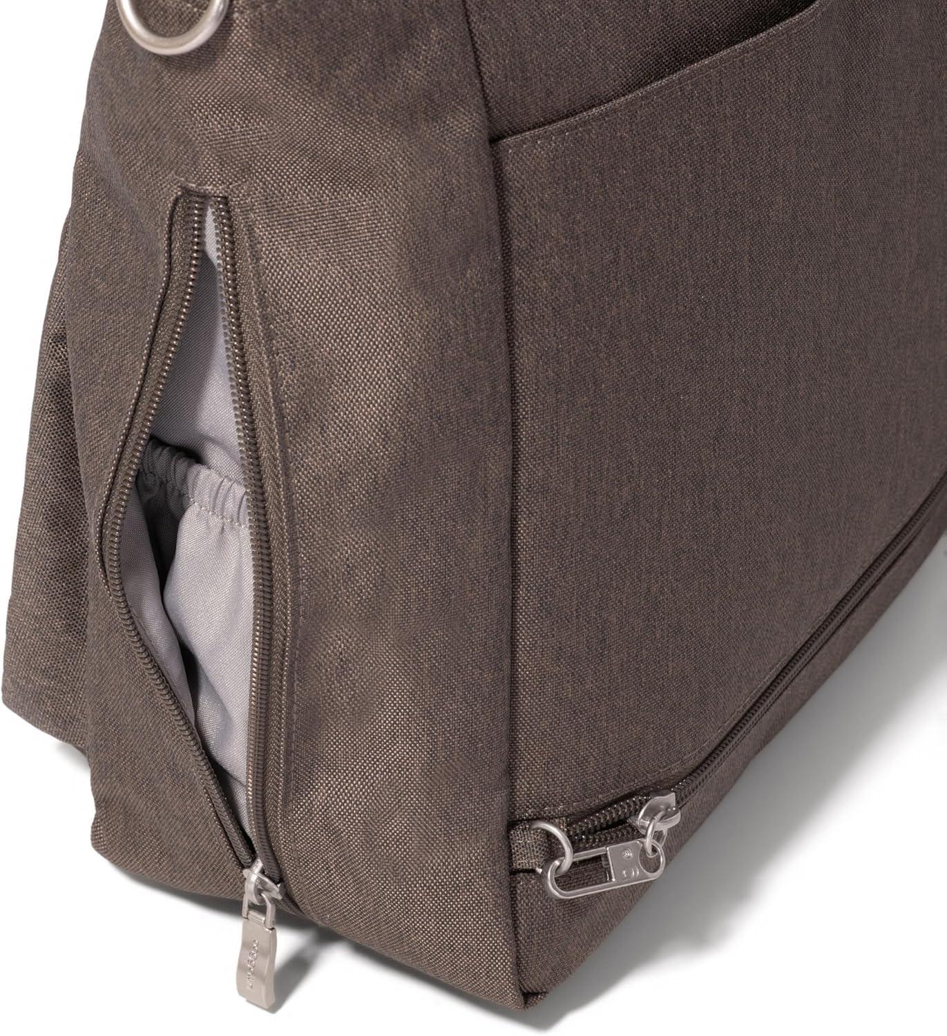 imageBaggallini Modern Everyday Shopper Tote153quot x116 Tote WomenLightweight Work Travel Carry on BagDark Umber Heritage