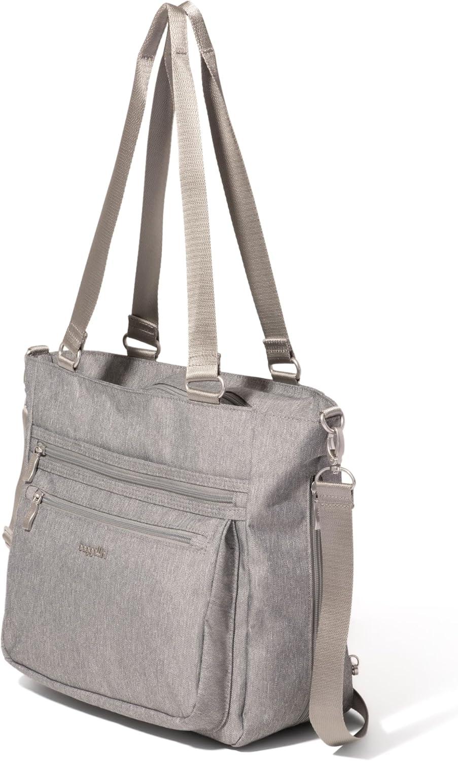 imageBaggallini Modern Everyday Shopper Tote153quot x116 Tote WomenLightweight Work Travel Carry on BagStone Heritage