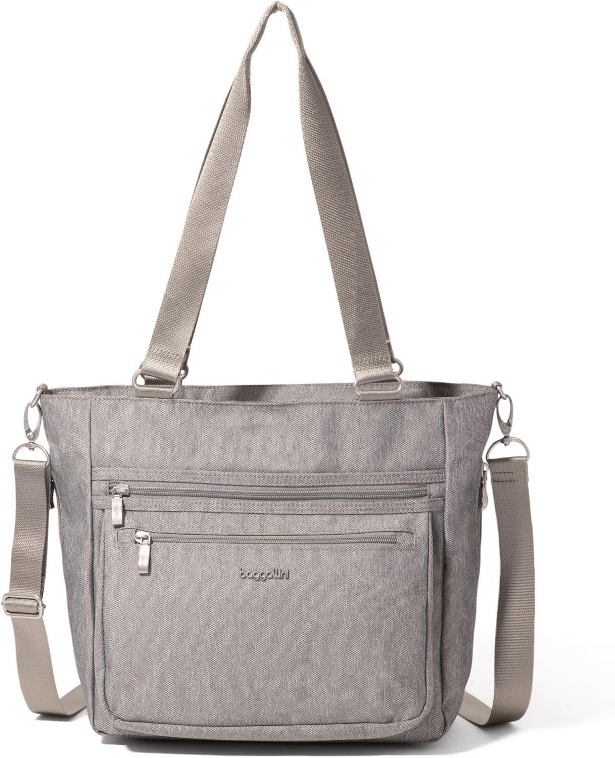 imageBaggallini Modern Everyday Shopper Tote153quot x116 Tote WomenLightweight Work Travel Carry on BagStone Heritage