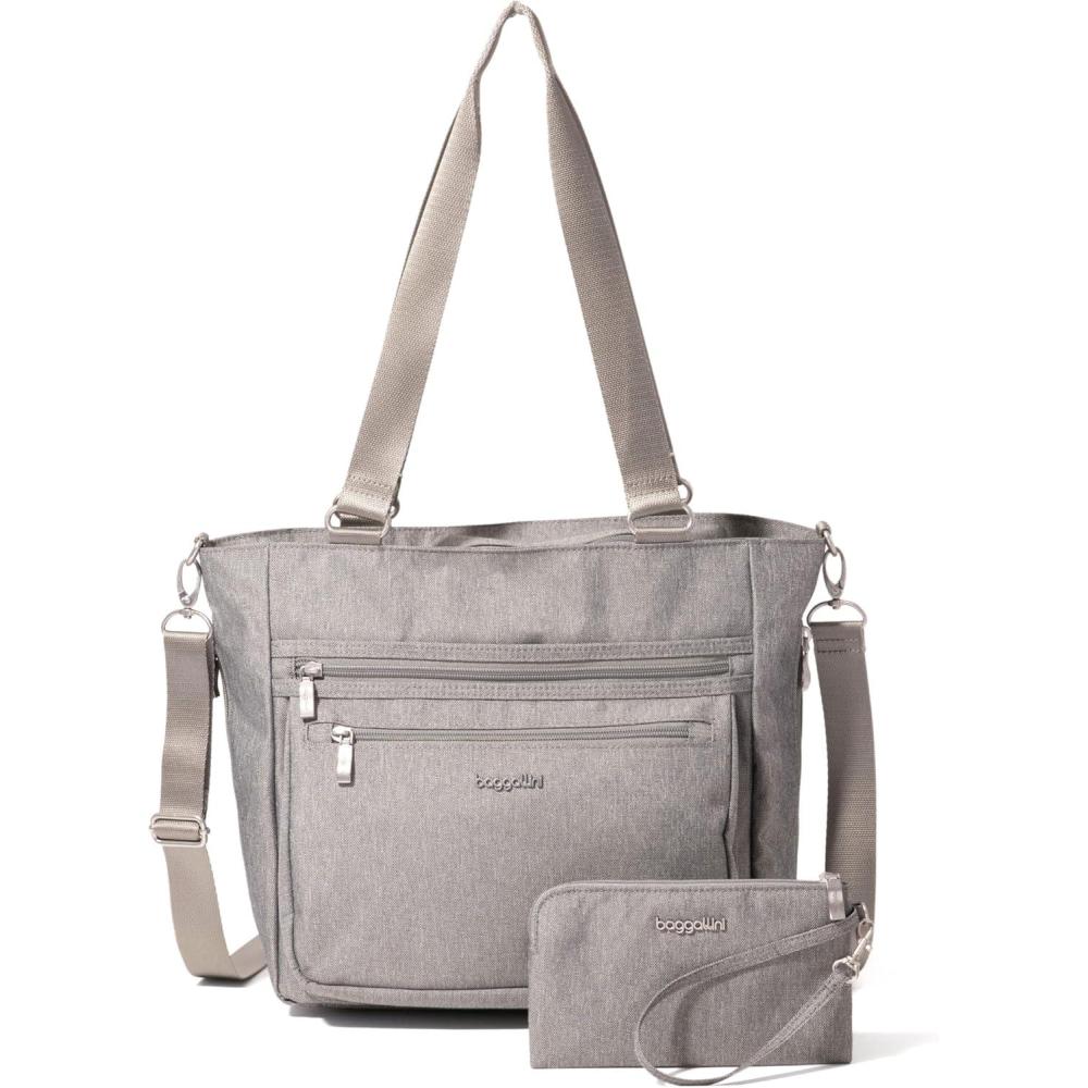 imageBaggallini Modern Everyday Shopper Tote153quot x116 Tote WomenLightweight Work Travel Carry on BagStone Heritage