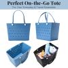 imageBaggallini Breeze Tote9quotx18quot Lightweight Washable Shoulder Eva Durable Beach BagEva Cornflower
