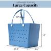 imageBaggallini Breeze Tote9quotx18quot Lightweight Washable Shoulder Eva Durable Beach BagEva Cornflower