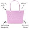 imageBaggallini Breeze Tote9quotx18quot Lightweight Washable Shoulder Eva Durable Beach BagEva Hibiscus Pink