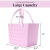 imageBaggallini Breeze Tote9quotx18quot Lightweight Washable Shoulder Eva Durable Beach BagEva Hibiscus Pink