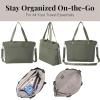 imageBaggallini Carryall Laptop ToteMedium 12x19 Inch Travel Crossbody Shoulder BagThyme