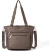 imageBaggallini Modern Everyday Shopper Tote153quot x116 Tote WomenLightweight Work Travel Carry on BagDark Umber Heritage