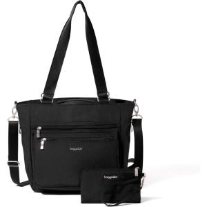 imageBaggallini Modern Everyday Shopper Tote153quot x116 Tote WomenLightweight Work Travel Carry on BagBlack