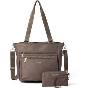 imageBaggallini Modern Everyday Shopper Tote153quot x116 Tote WomenLightweight Work Travel Carry on BagDark Umber Heritage