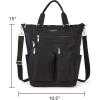 imageBaggallini All Set 3 in 1 Tote Backpack  15quotx105quot Lightweight Travel Bag wRFID Phone WristletBlack