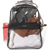 imageBaggallini Clear Backpack  Lightweight Large 115x 155x 6 Inch Clear BagBlack