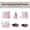 imageBaggallini Modern Pocket Crossbody Bag for Women 85quotx85quot Handbag Purse with RFID Lightweight WaterResistantPink Blossom